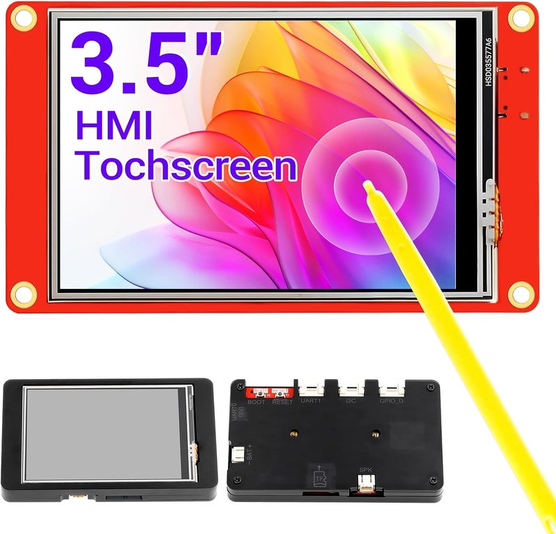 ELECROW ESP32 Display 480x320, 3.5 Inch HMI Touch Screen SPI TFT LCD Touchscreen with Acrylic Case, 32-Bit LX6 Dual-Core Processor, Up to 240MHz, Compatible with Arduino, LVGL, PlatformIO, MicroPython - Image 1
